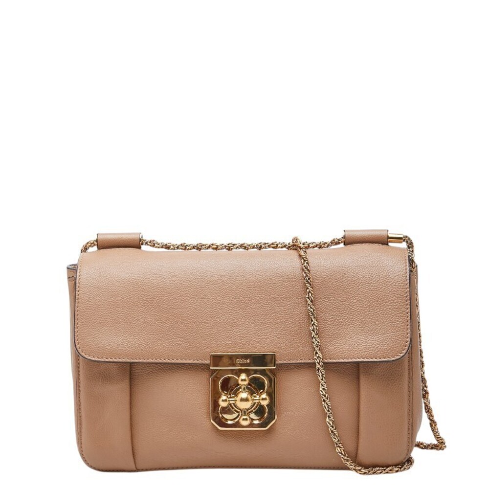 Chloe Elsie Shoulder Bag Brown Leather